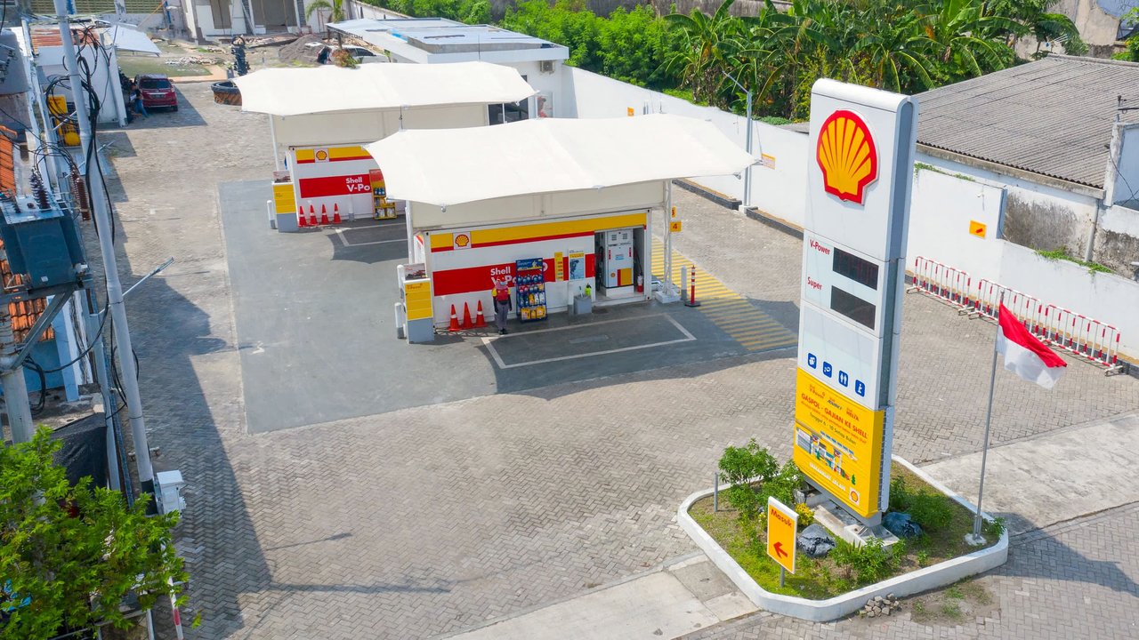 SPBU Shell Modular komersial pertama di Indonesia, terletak di Jombang, Jawa Timur. (Dok Shell)