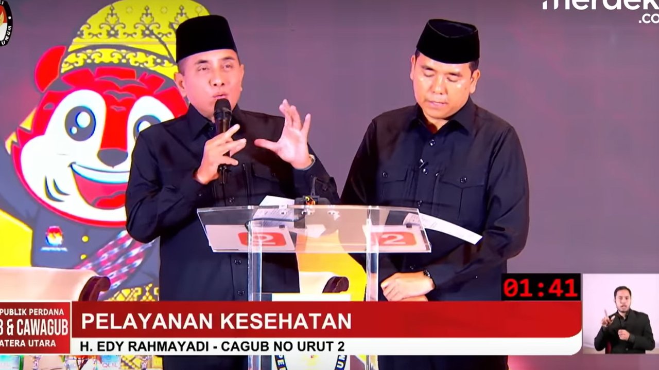 Edy Rahmayadi di Debat Perdana Pilkada Sumut