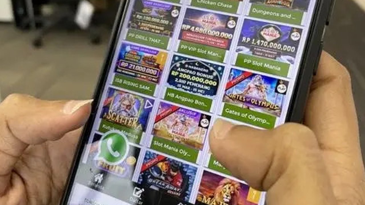 Ilustrasi judi slot online.
