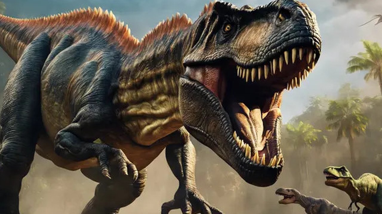 nama nama dinosaurus Ilustrasi dibuat Stable Diffusion