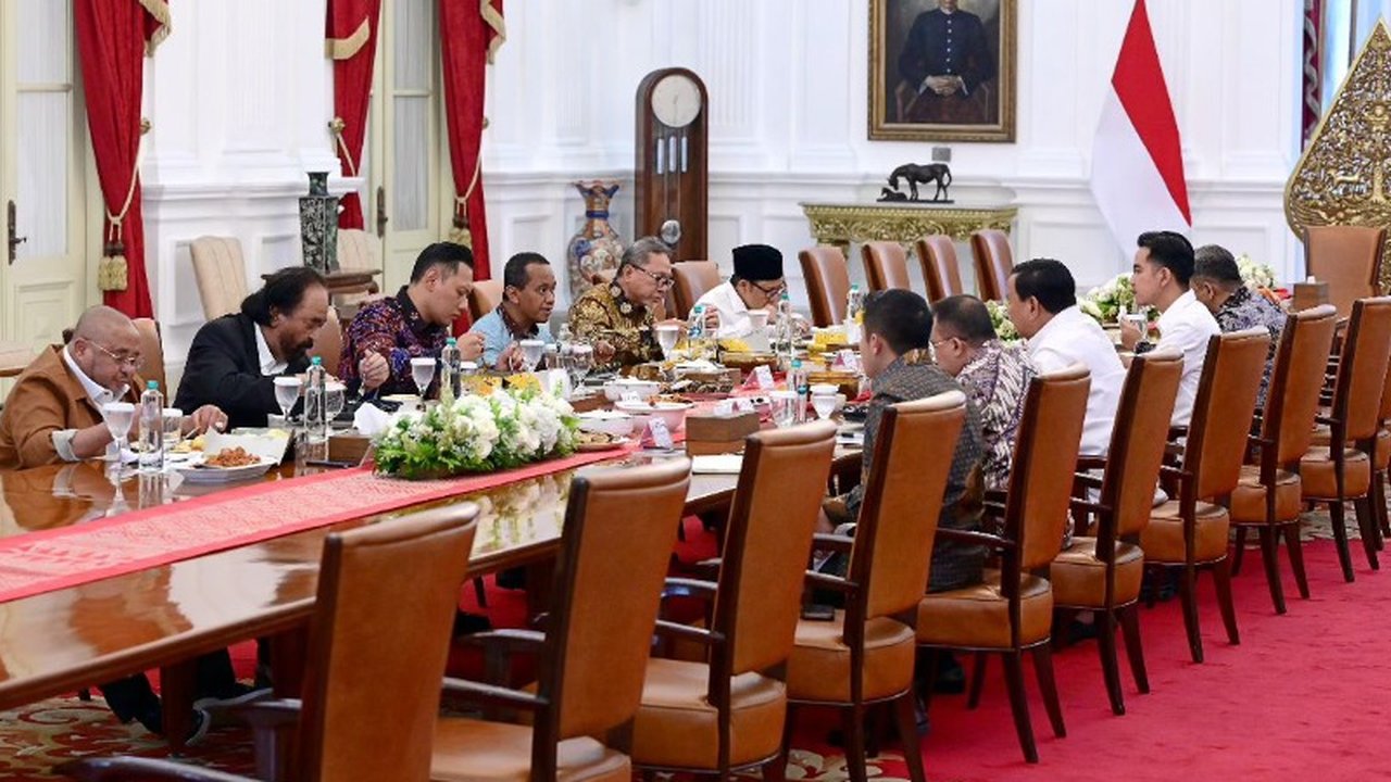 Prabowo makan siang bersama ketum partai