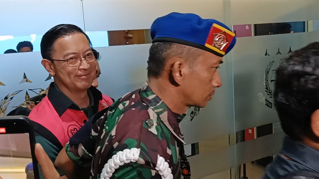 Tom Lembong usai diperiksa Kejagung