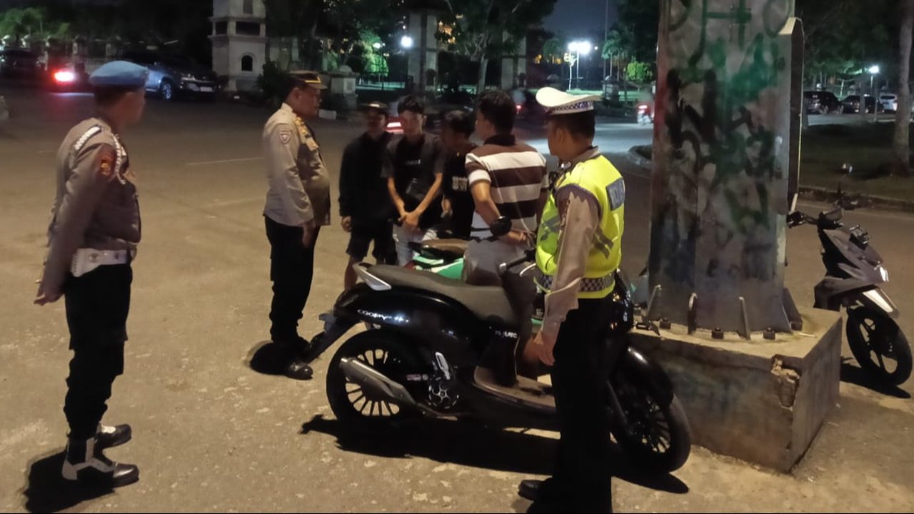 Personel Polri patroli di Pelalawan