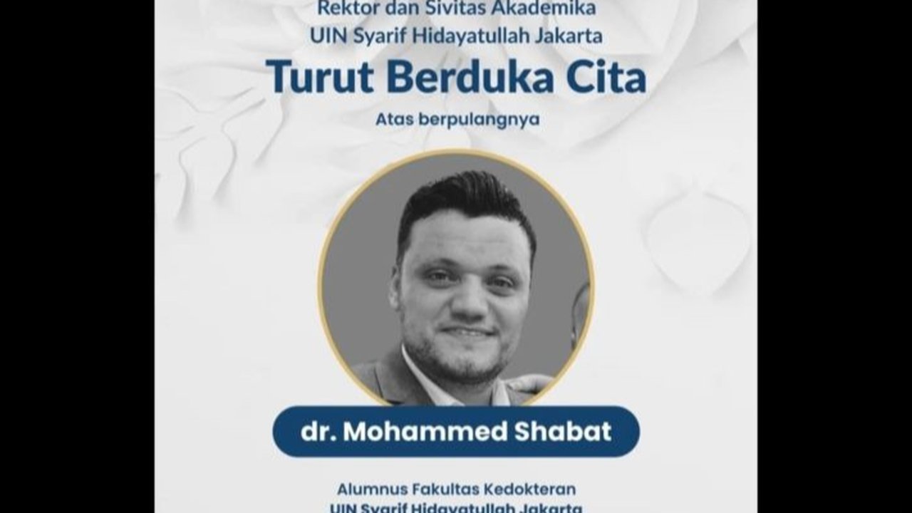 Dokter Lulusan UIN Jakarta Gugur Bersama Keluarga di Gaza