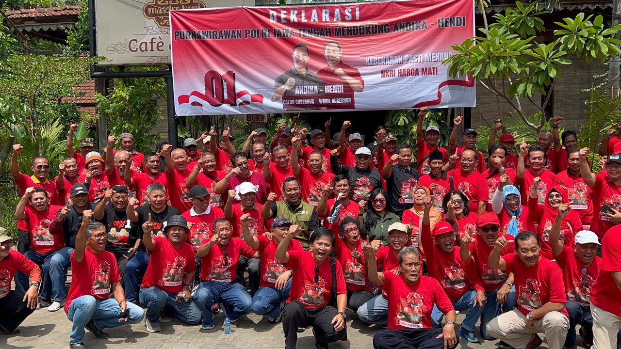 Purnawirawan Polri di Jateng deklarasi mendukung pasangan Andika- Hendi