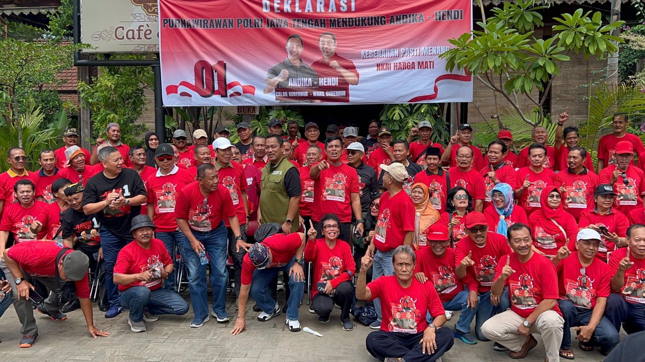 Purnawirawan Polri di Jawa Tengah Deklatasi Dukung Andika-Hendi