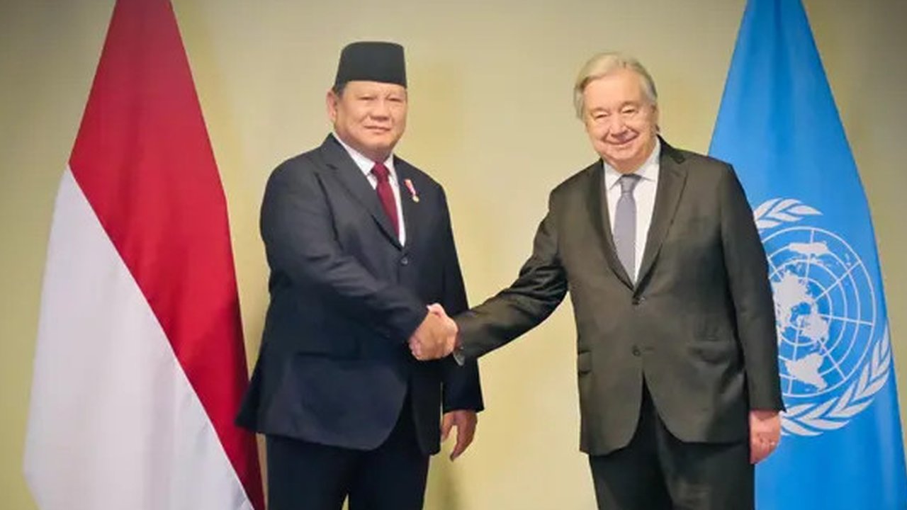 Prabowo Bertemu Sekjen PBB