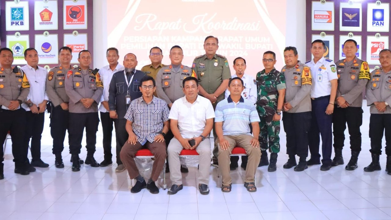Kapolres Rohil Hadiri Rakor Persiapan Kampanye Akbar Pilbup Rohil
