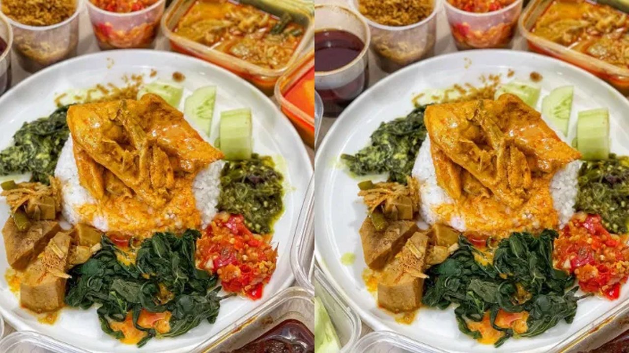 Ilustrasi nasi padang.