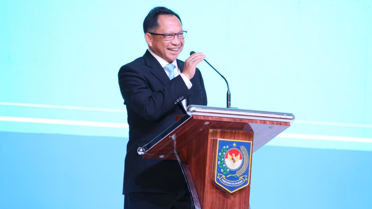 Mendagri Muhammad Tito Karnavian Saat Pelantikan Ketua Umum (Ketum) TP PKK dan Pembina Posyandu