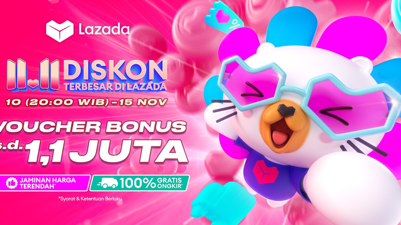 Promo 11.11 Diskon Terbesar di Lazada Indonesia ini sendiri akan berlangsung dari tanggal 10 November pada jam 20.00 WIB sampai 15 November 2024.