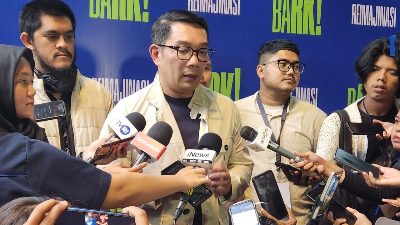 Bakal calon Gubernur Jakarta, Ridwan Kamil menggelar acara talkshow bertajuk Bongkar Aspirasi Ridwan Kamil (BARK) di Jakarta Selatan, Sabtu (14/9/2024). (Foto: Liputan6.com/Radityo Priyasmoro).