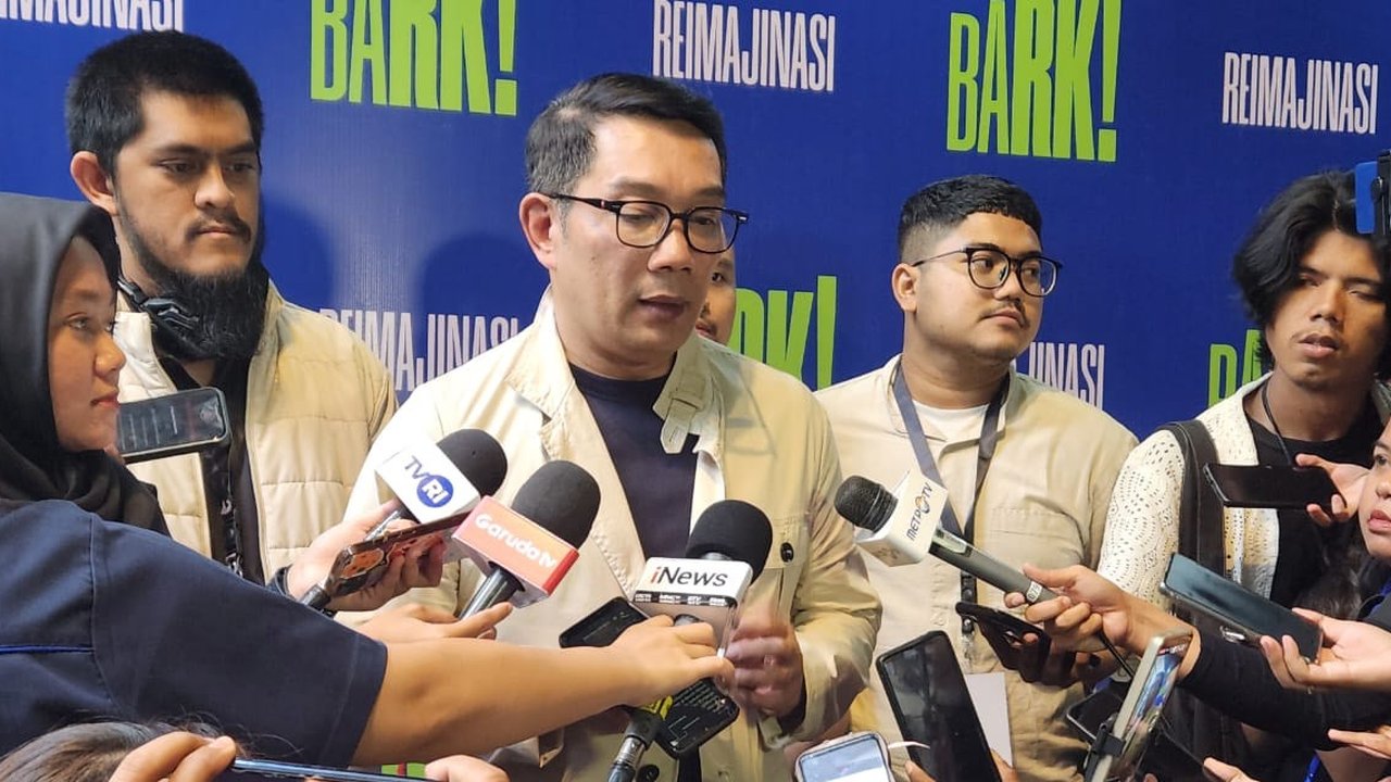 Bakal calon Gubernur Jakarta, Ridwan Kamil menggelar acara talkshow bertajuk Bongkar Aspirasi Ridwan Kamil (BARK) di Jakarta Selatan, Sabtu (14/9/2024). (Foto: Liputan6.com/Radityo Priyasmoro).