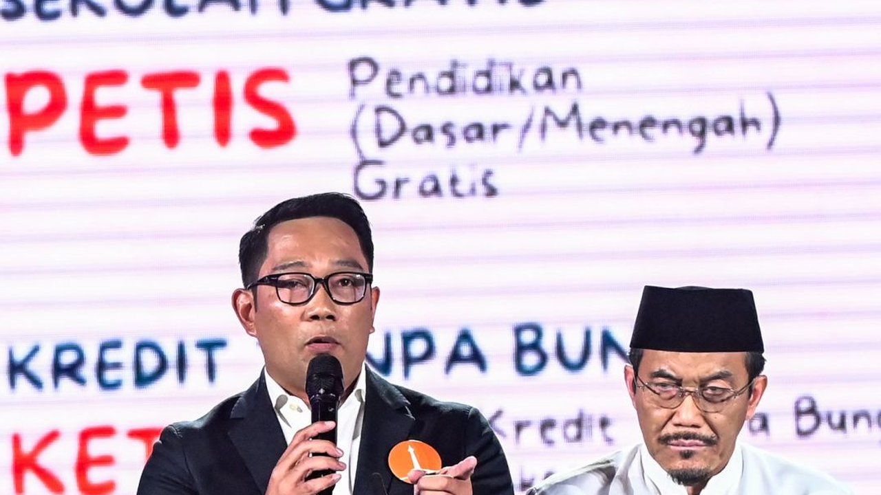 ANTARA - Calon Gubernur Jakarta Nomor Urut 1 Ridwan Kamil memberi tanggapan terkait idenya untuk memindahkan pusat kota Jakarta, termasuk balai kota, keluar ...