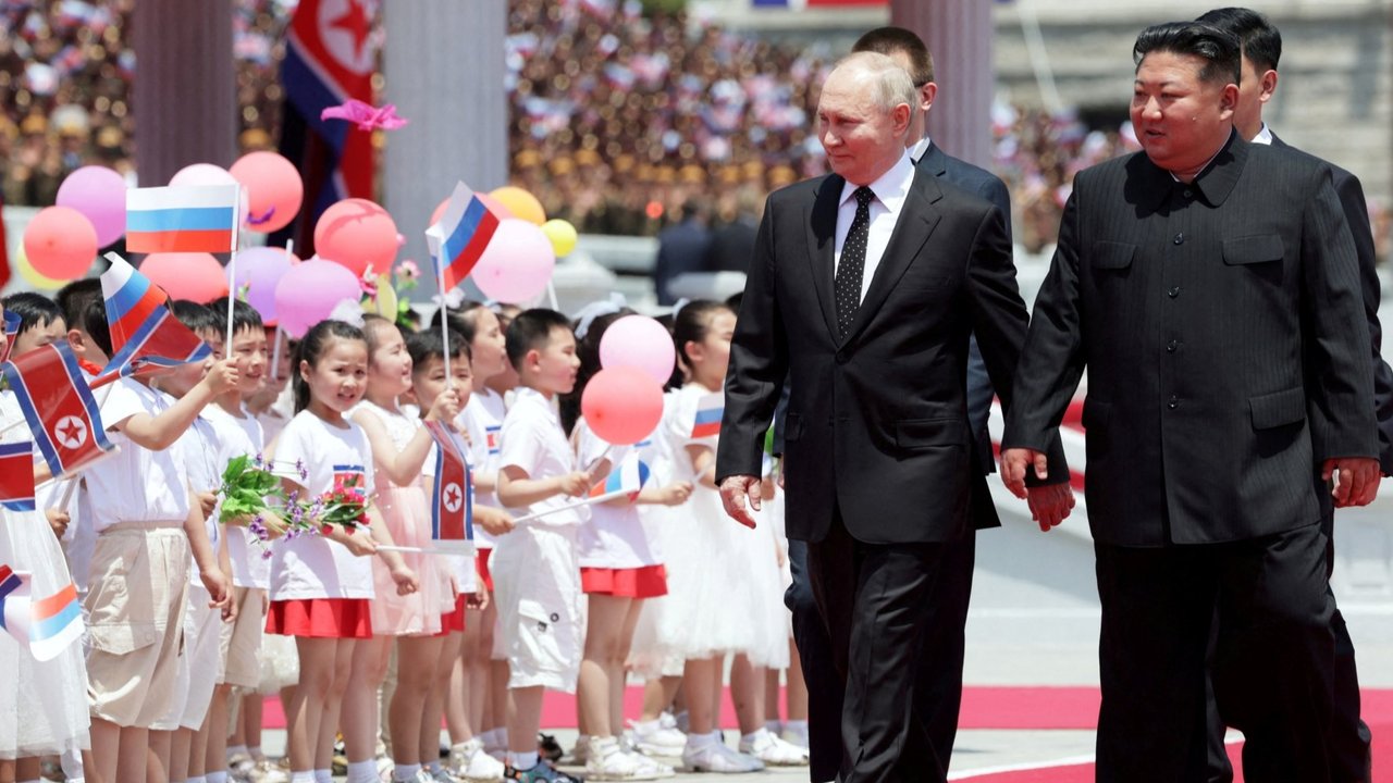 Seekor singa terlihat di kebun binatang Pyongyang, Korea Utara. (Kementerian Sumber Daya Alam Rusia/AFP)