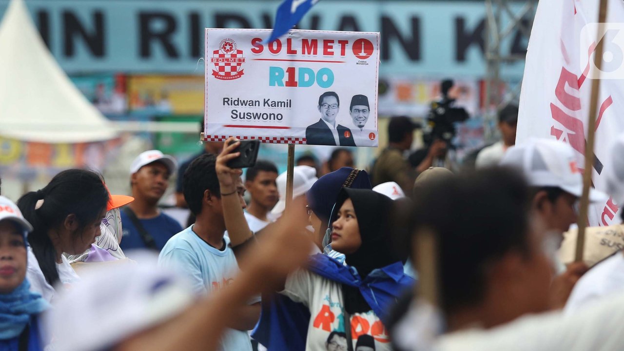 Kampanye akbar pasangan Ridwan Kamil-Suswono (RIDO) ini menjadi yang terakhir sebelum memasuki masa tenang Pemilihan Kepala Daerah Serentak 2024. (Liputan6.com/Angga Yuniar)