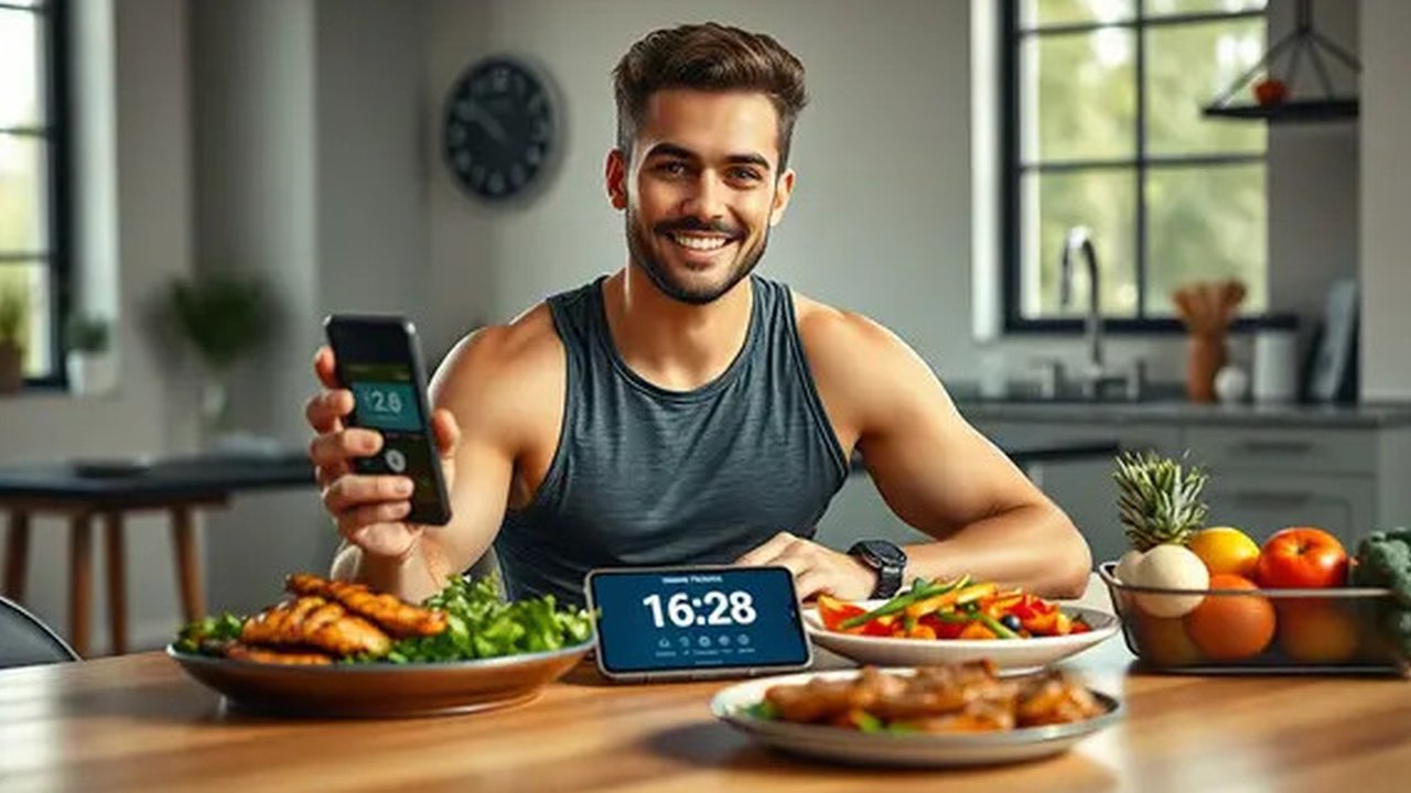 tips sukses diet intermittent fasting Ilustrasi dibuat AI