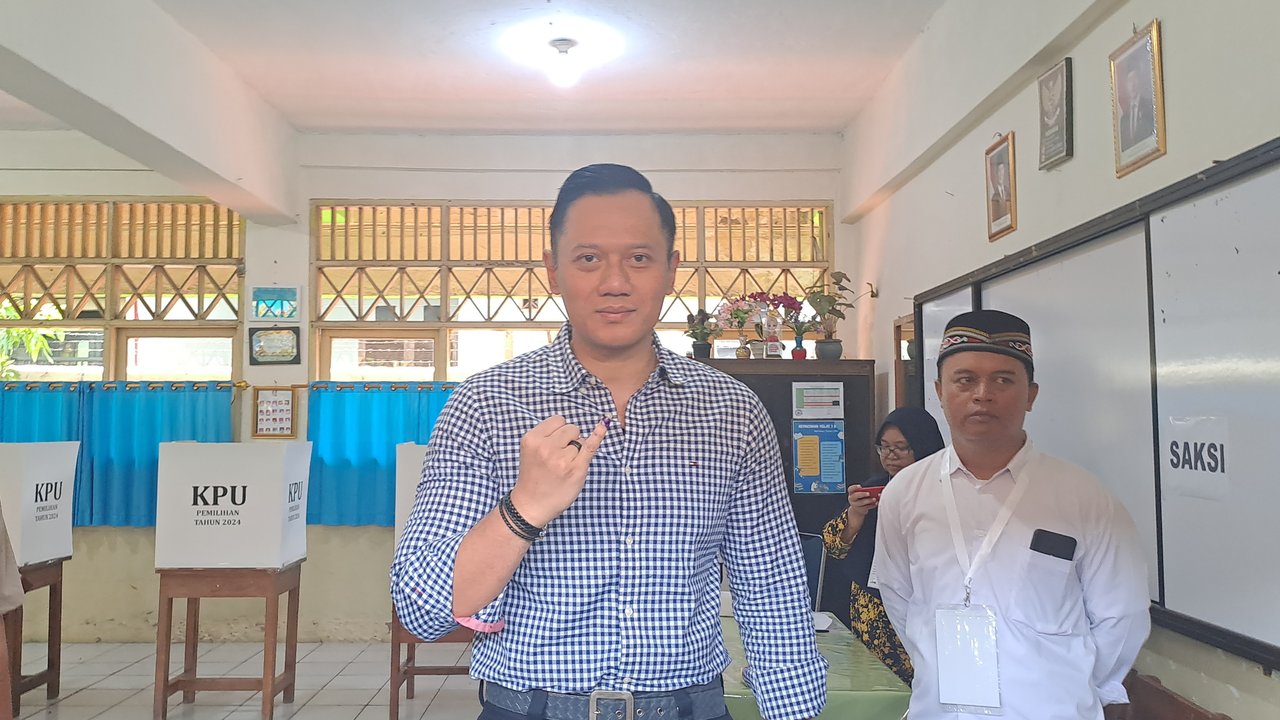 AHY Nyoblos Pilkada Jakarta