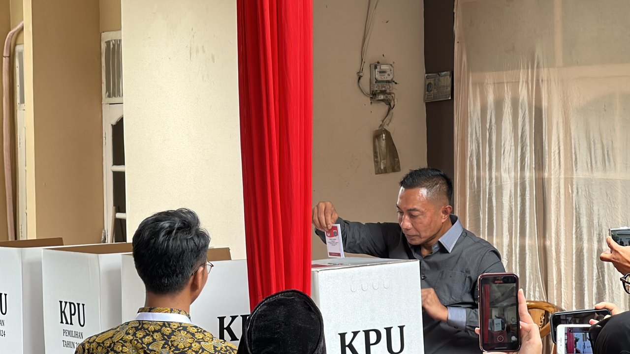 Calon Gubernur (Cagub) DKI Jakarta nomor urut 02, Dharma Pongrekun saat menghadiri peringatan Hari Pahlawan di Gedung Joang 45, Menteng, Jakarta Pusat. (Istimewa)