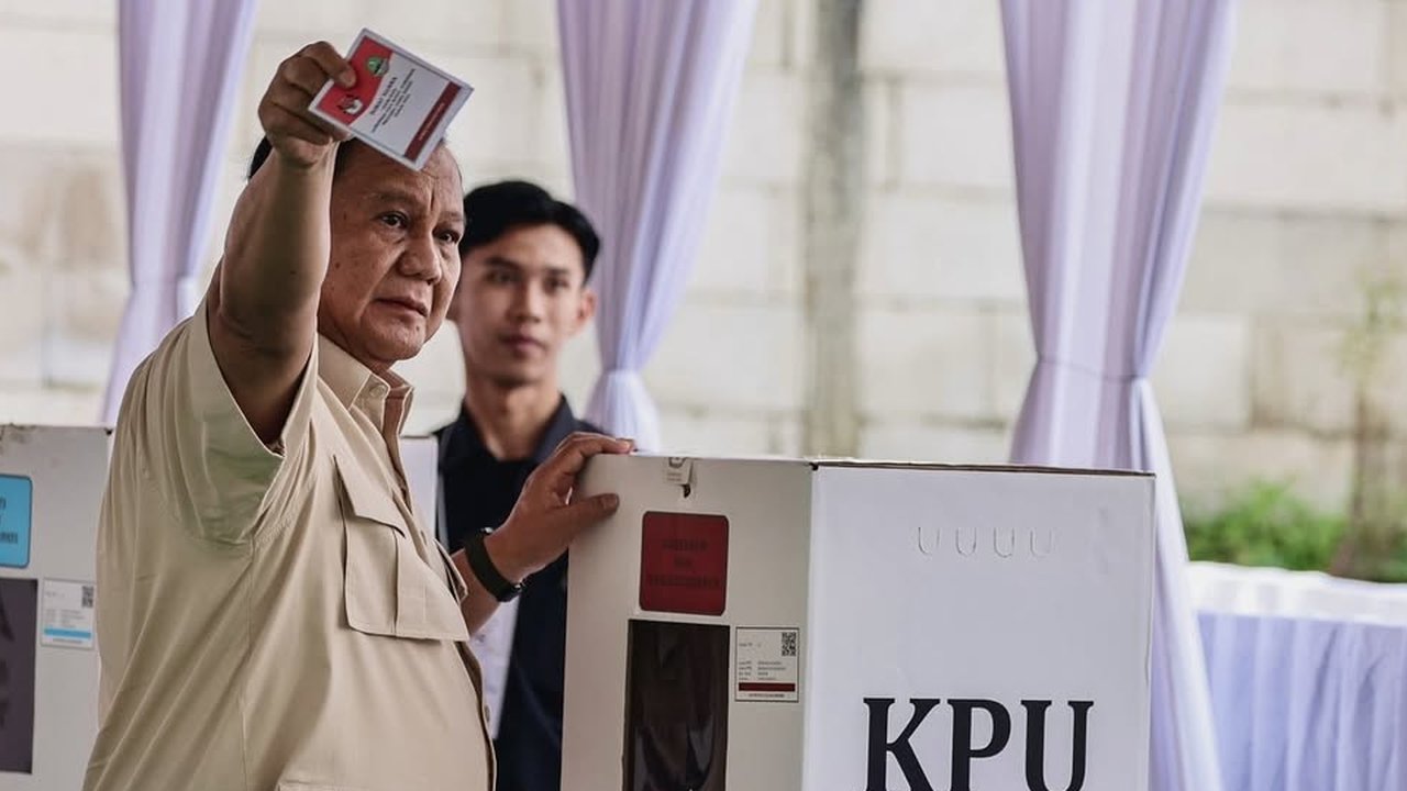 Prabowo Nyoblos Pilkada 2024
