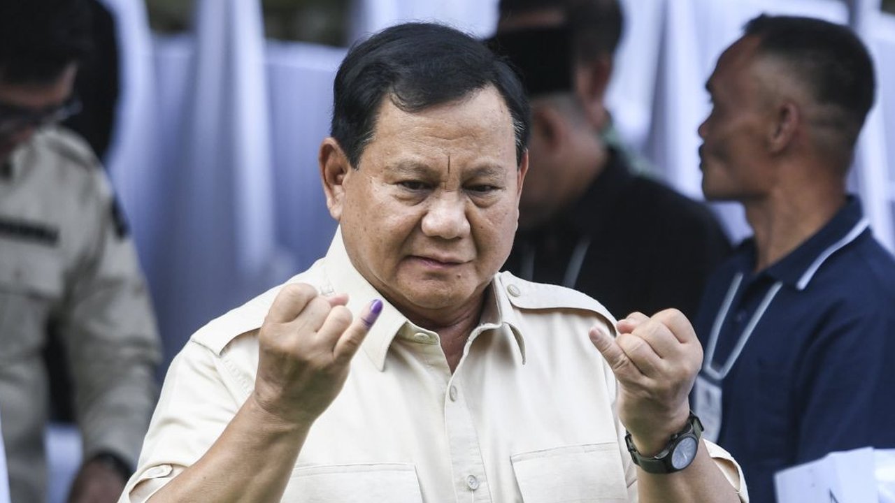 Presiden Prabowo Subianto Nyoblos di TPS Bojong Koneng
