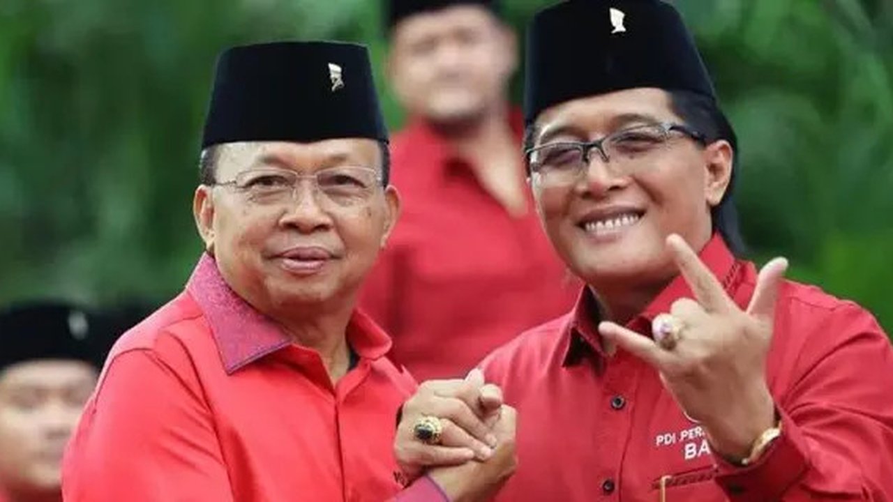 Cagub Bali Wayan Koster Umumkan Kemenangan Pilkada Bali