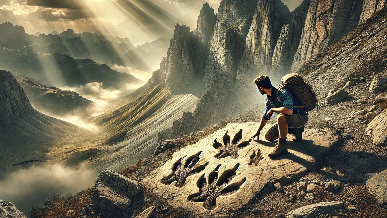 Sedang Mendaki Gunung, Pria Ini Temukan Jejak Kaki Reptil 280 Juta Tahun