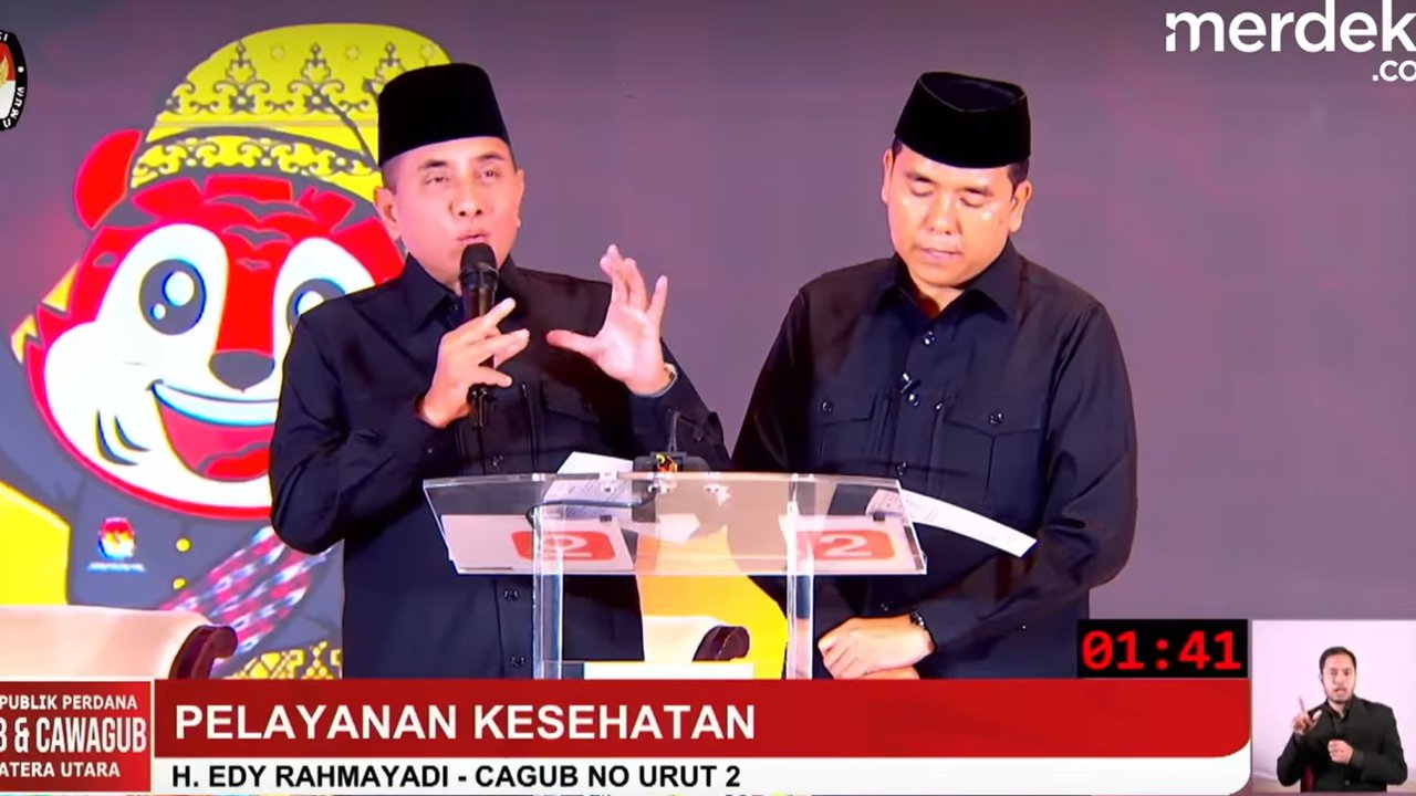 Cagub Edy Rahmayadi di debat pillada sumut