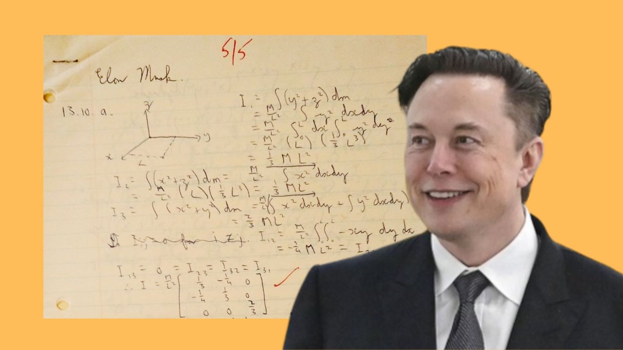 Viral, Nilai PR Fisika Elon Musk saat Kuliah Terungkap