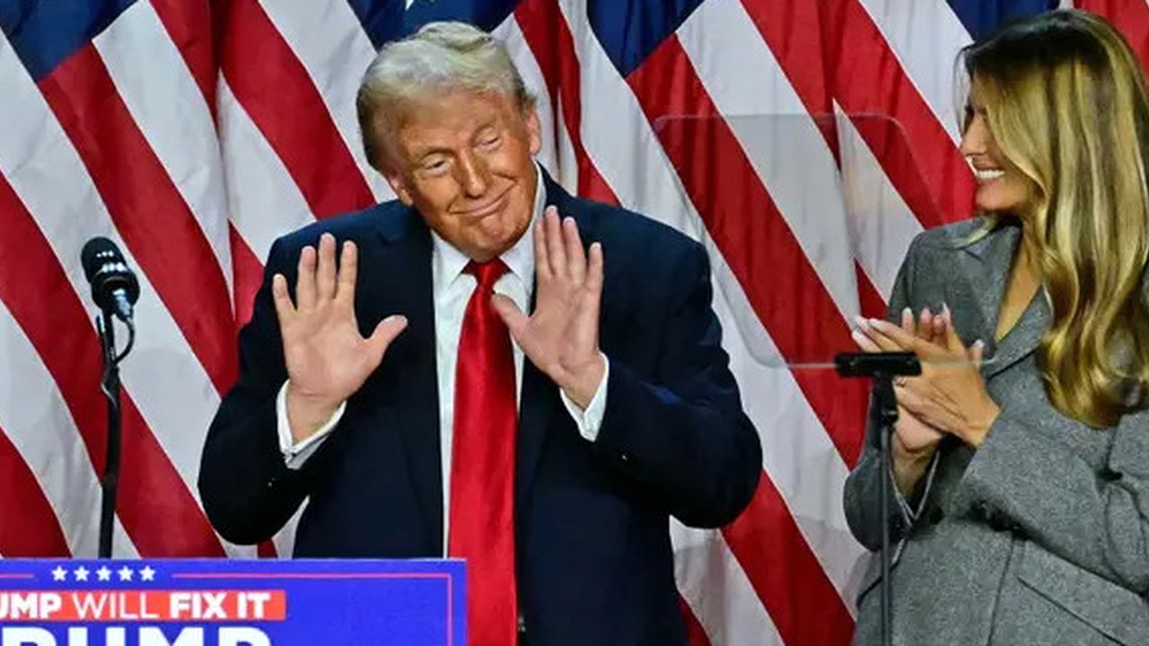 Usai mendapat 277 suara elektoral, Donald Trump diprediksi memenangi Pilpres AS dan menjadi Presiden ke-47 Amerika Serikat. (Jim WATSON/AFP)