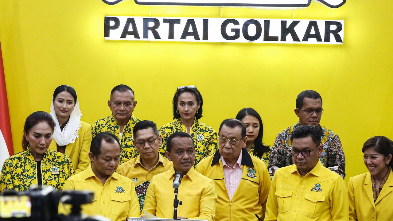 Bahlil Lahadalia umumkan kepengurusan baru Partai Golkar.