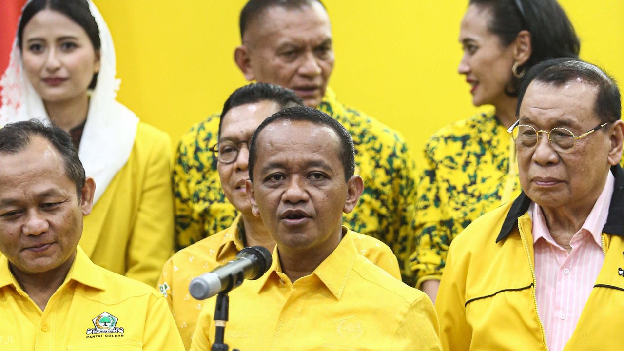 Bahlil Lahadalia umumkan kepengurusan baru Partai Golkar.