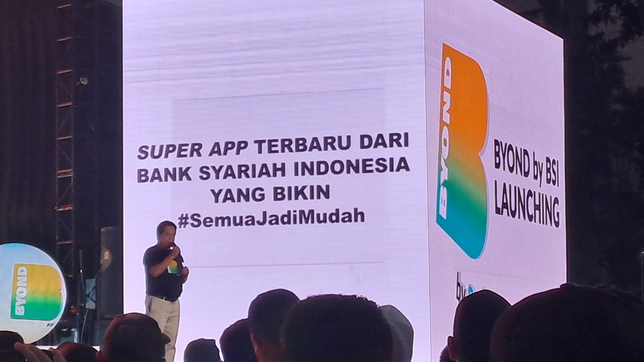 Acara peluncuran Byond by BSI di Jakarta, Sabtu (9/11).