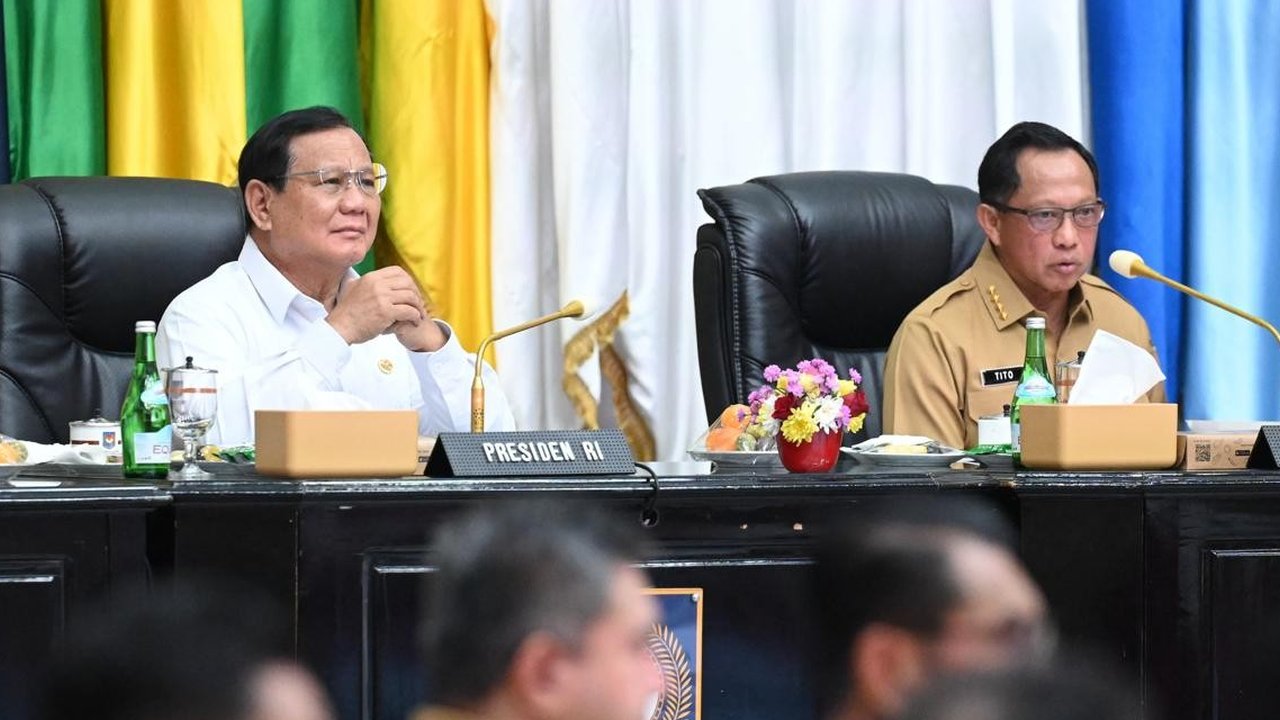 Presiden Prabowo Subianto dan Mendagri Tito Karnavian
