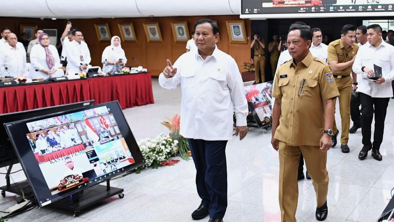 Presiden Prabowo Subianto dan Mendagri Tito Karnavian