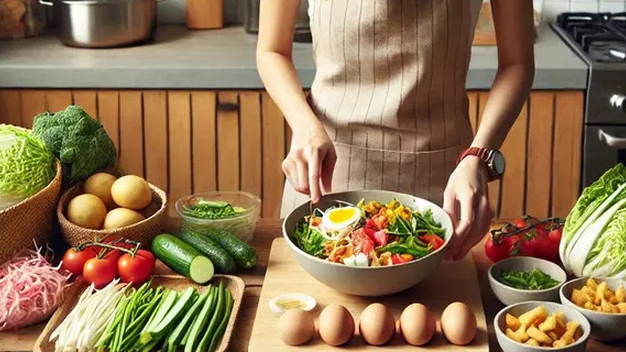 Cara Membuat  Gado-Gado Sehat ala Makan Bergizi Gratis | copyright ChatGPT/AI