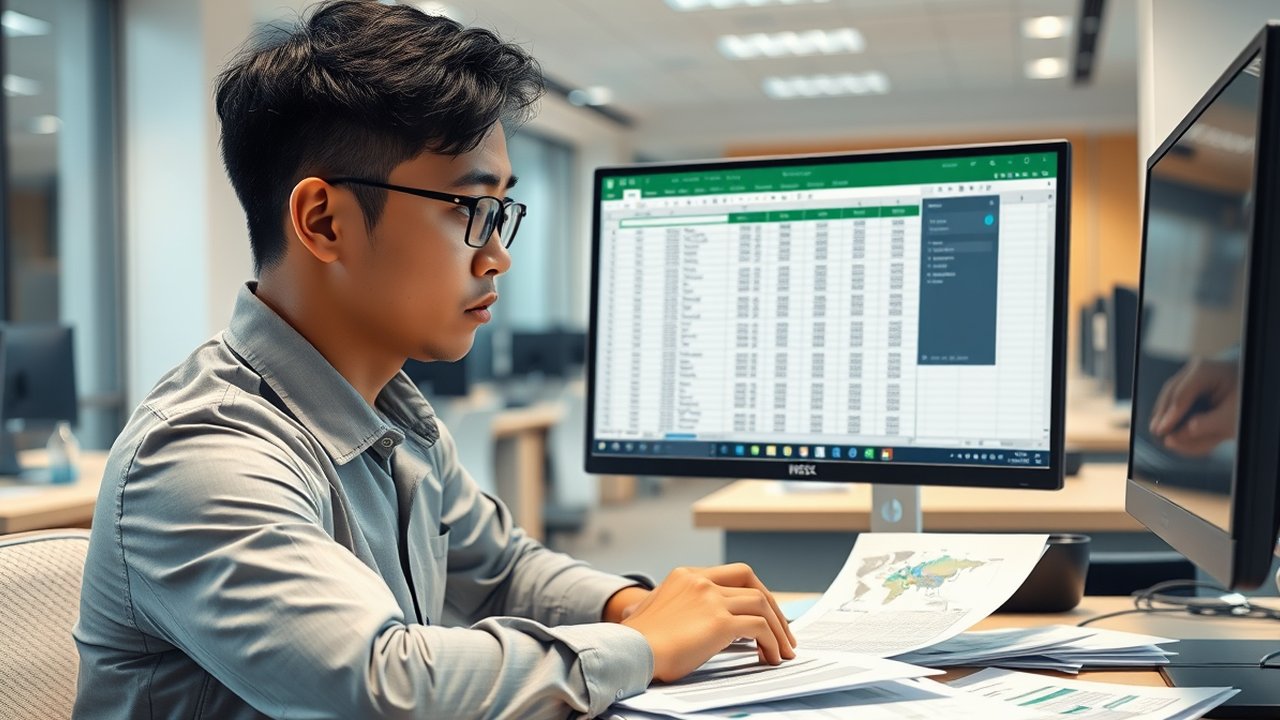 Cara print excel