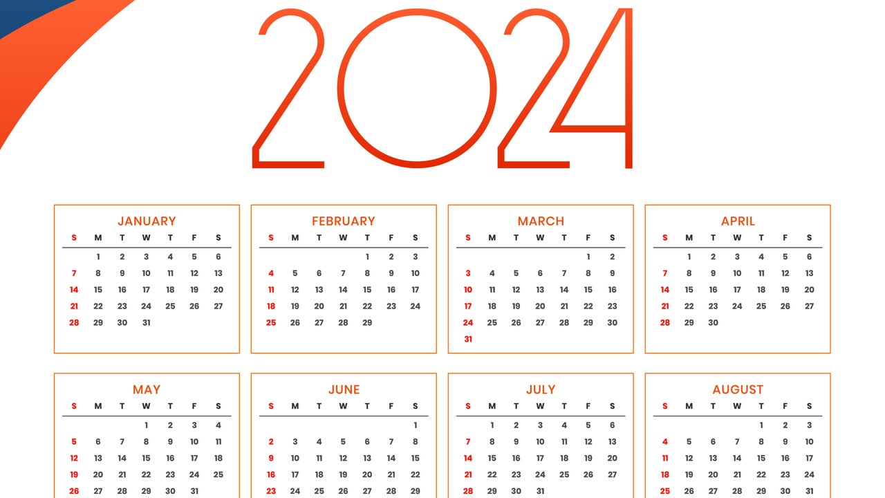 Ilustrasi kalender 2024. (Image by starline on Freepik)