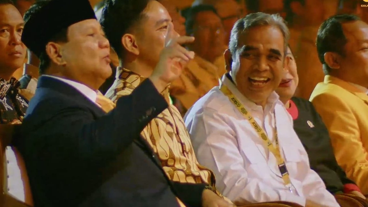 Prabowo di HUT Golkar 60