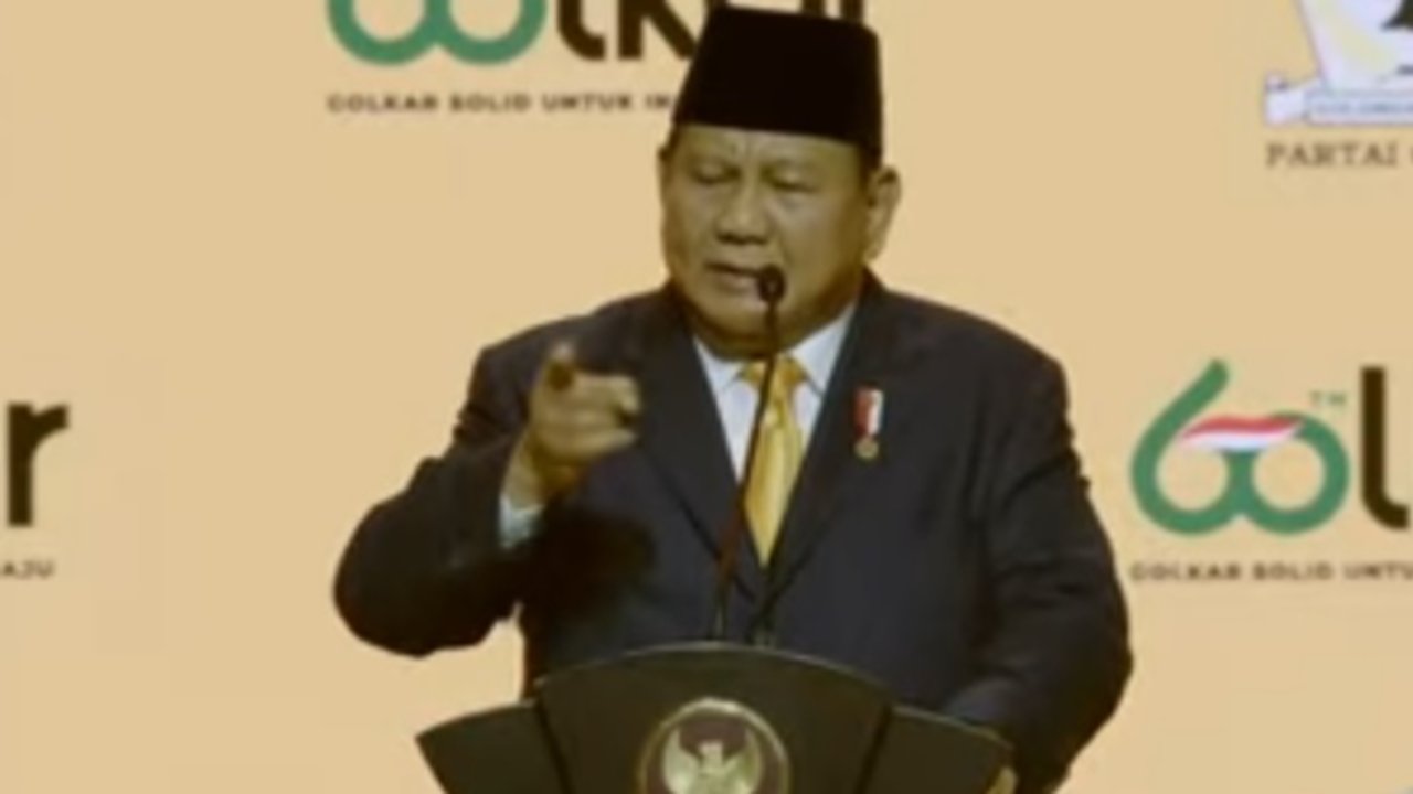 Prabowo di HUT Golkar