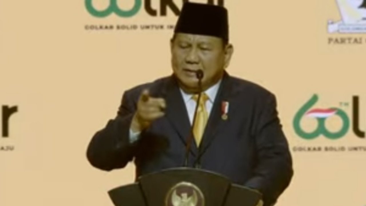Prabowo di HUT Golkar