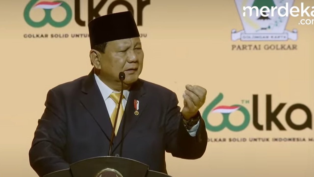 Prabowo di HUT Golkar