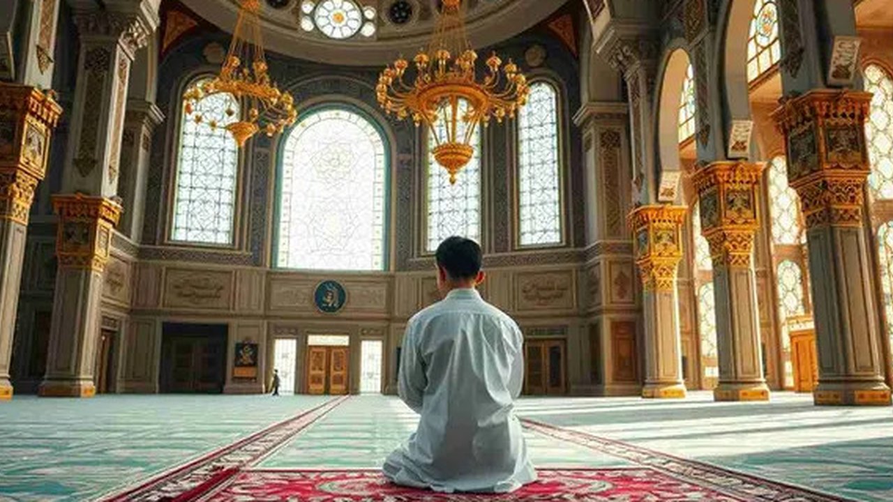 mimpi sholat sendiri Ilustrasi dibuat AI