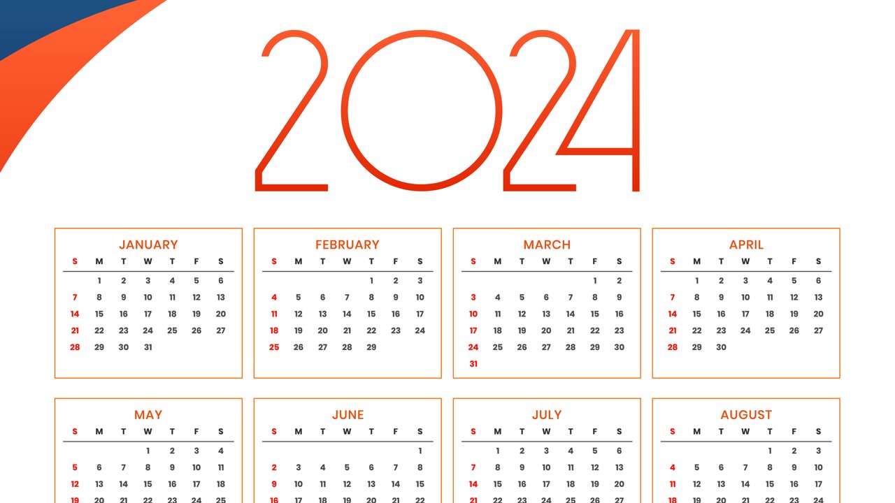 Ilustrasi kalender 2024. (Image by starline on Freepik)