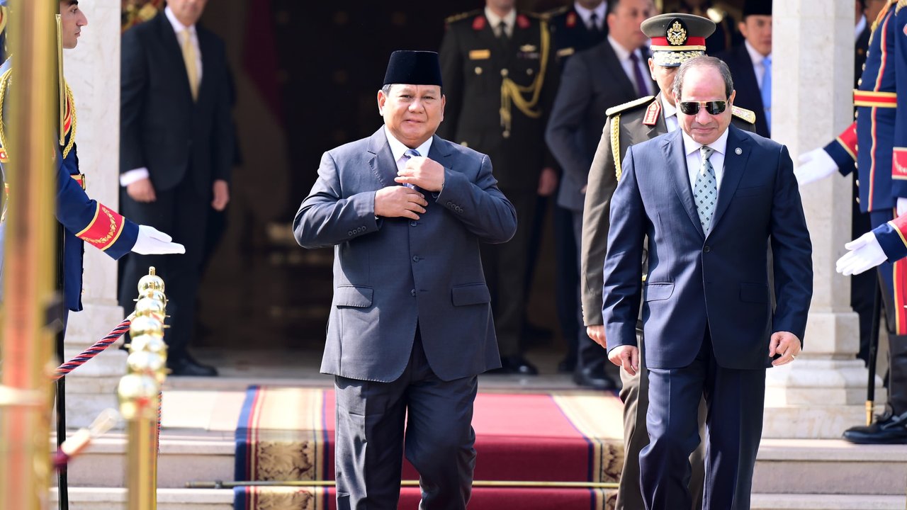 Temui Presiden Mesir El-Sisi, Prabowo Disambut Upacara Kenegaraan