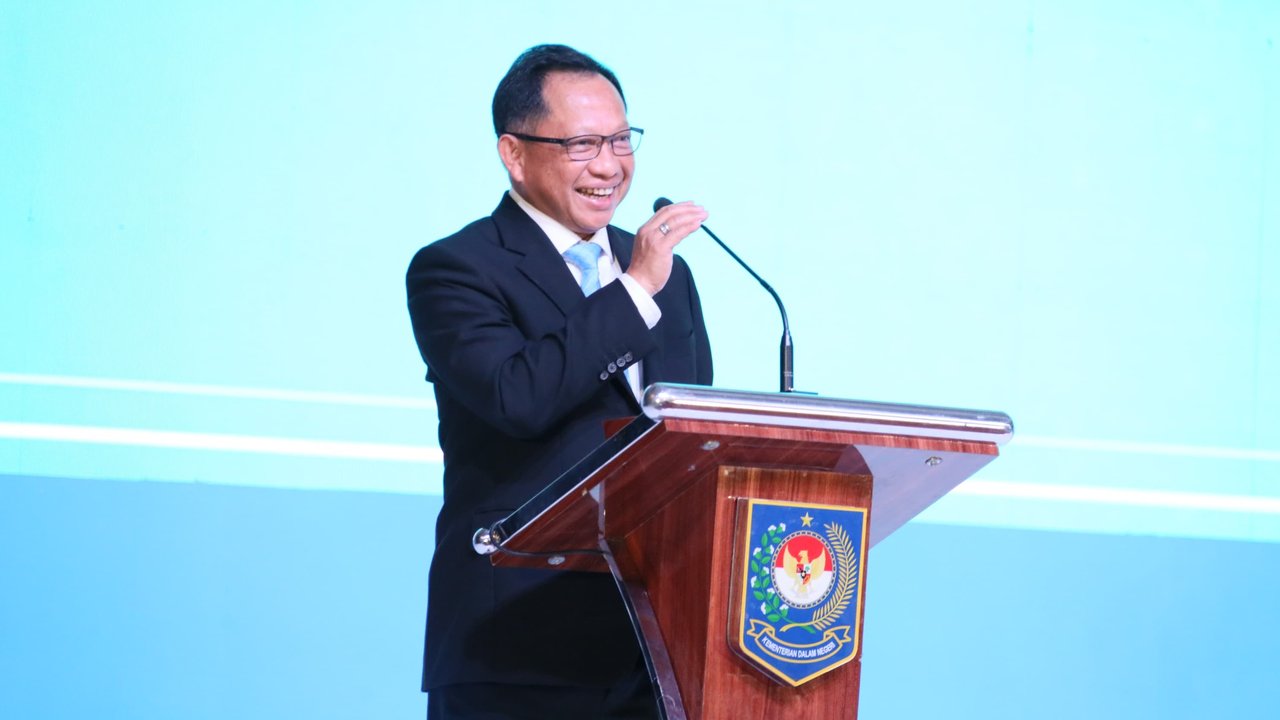 Mendagri Muhammad Tito Karnavian Saat Pelantikan Ketua Umum (Ketum) TP PKK dan Pembina Posyandu