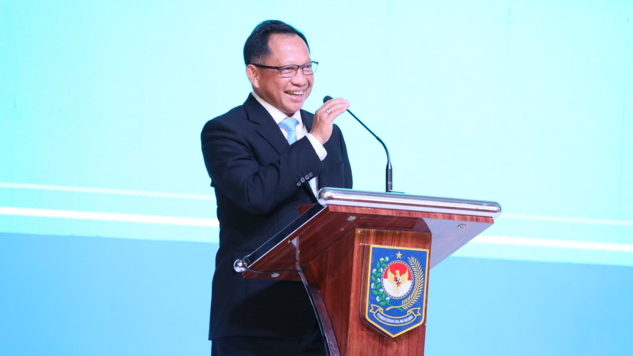 Mendagri Muhammad Tito Karnavian Saat Pelantikan Ketua Umum (Ketum) TP PKK dan Pembina Posyandu