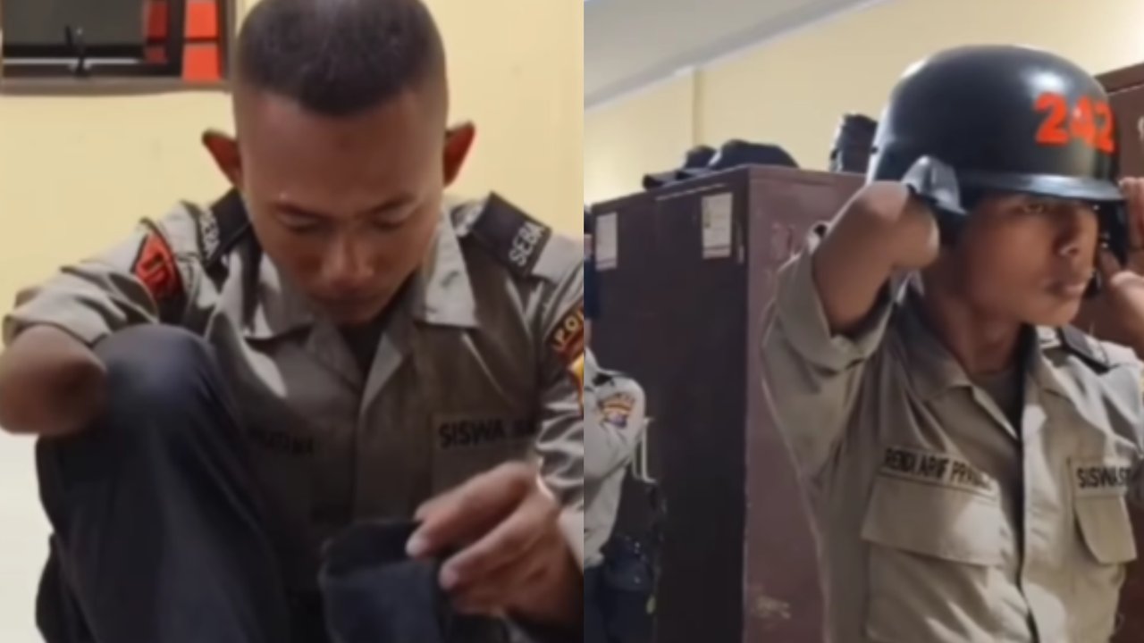 Rendi Pemuda Disabilitas Resmi Jadi Polisi
