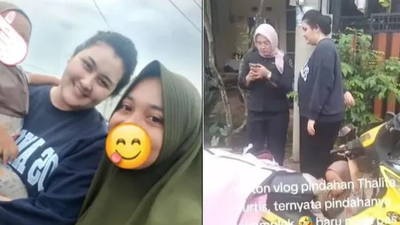 Seorang wanita senang tak menyangka bertetangga dengan Talitha Curtis yang baru pindah rumah. (sumber: TikTok/Sri Kartika)