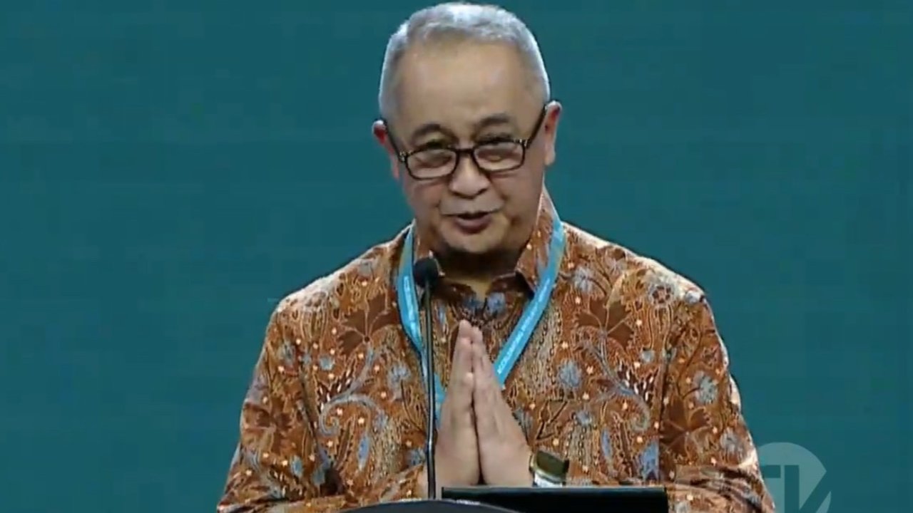 <p>Direktur Utama BNI Royke Tumilaar dalam paparan kinerja BBNI, Kamis (22/8/2024). (Pipit/Liputan6.com)</p>